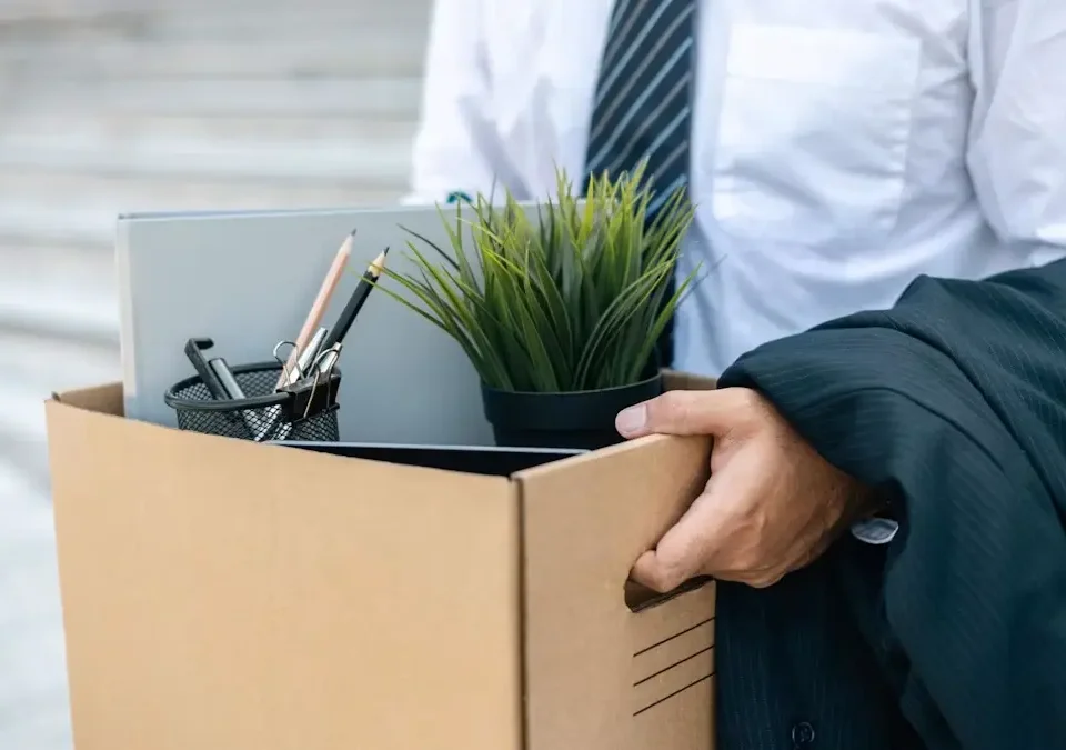 manos aguantando una caja